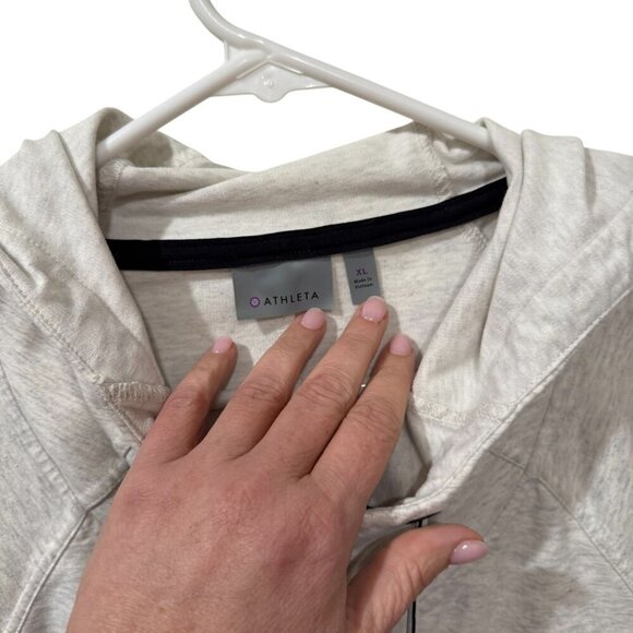 Athleta Womens Zip-Up Hoodie Jacket With Adjustable Drawstring Hood & Pockets XL - Picture 2 of 7